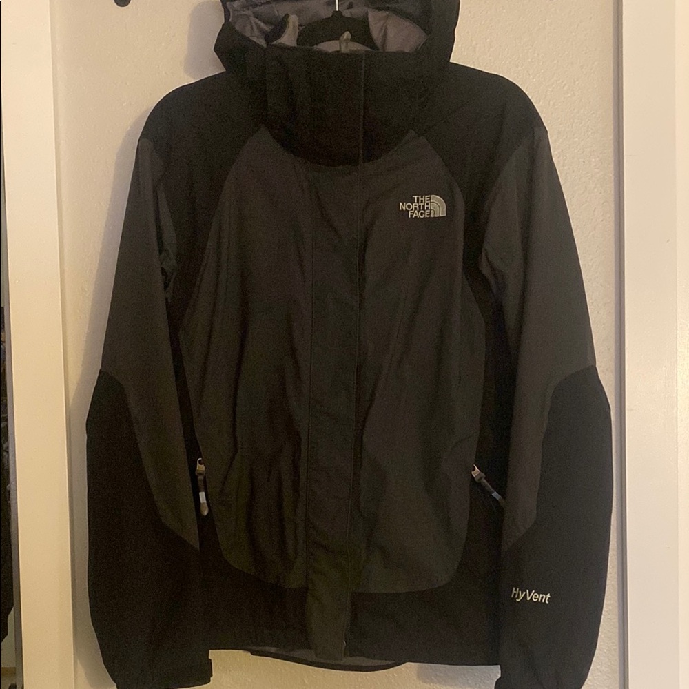 The North Face Black and Gray Hyvent Jacket
